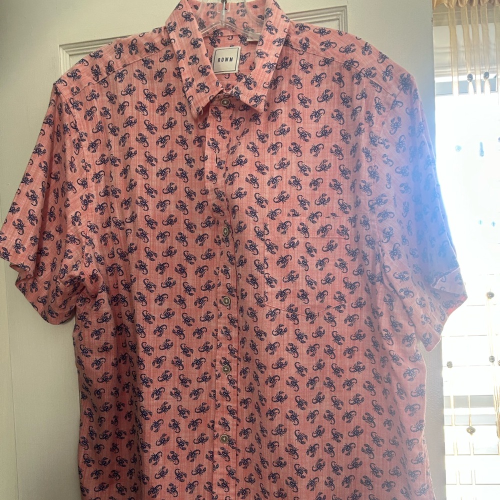 Men’s Rowm 100% cotton short sleeve shirt